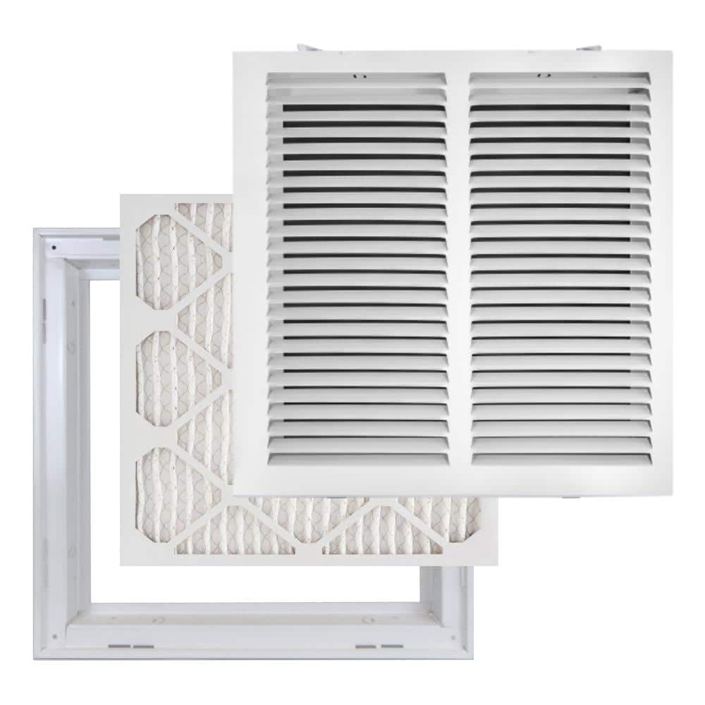 12 in. x 12 in. High Return Air Filter Grille with MERV 11 Filter Pre-Installed - Hercitys