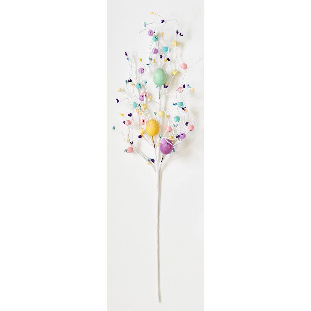 29 in Easter Floral Twig Spray with Eggs and Pips, Set of 3 - Hercitys