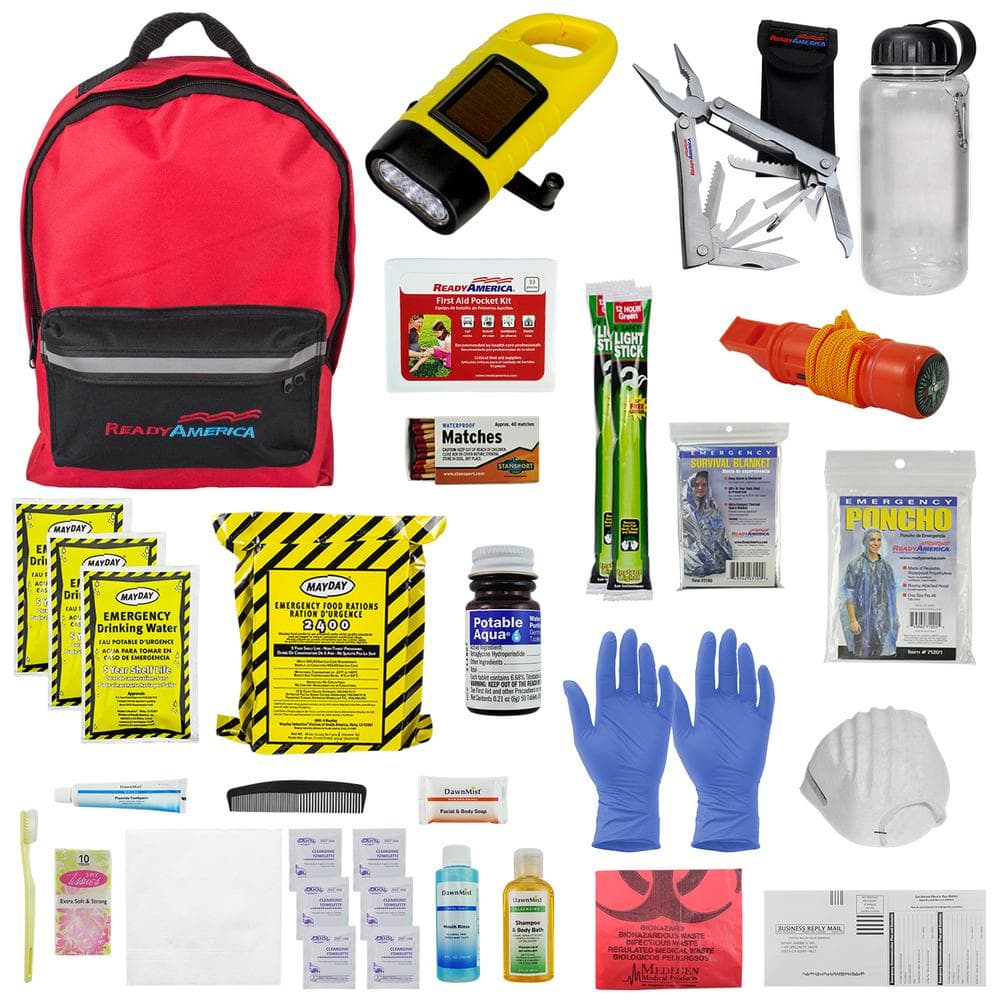 1-Person 3-Day Deluxe Emergency Kit with Backpack - Hercitys