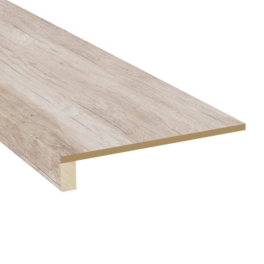 0.375 in. x 11.5 in. x 48 in. Laminate Greystone Oak No Return Modern Retread - Hercitys