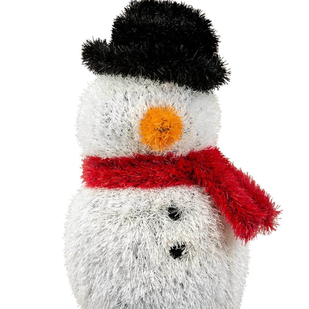17 in. White Outdoor Holiday Yard Figurine Snowman 1-Piece - Hercitys