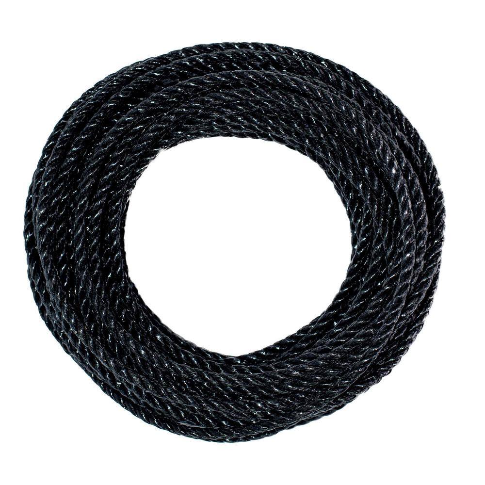 5/8 in. x 400 ft. – Twisted Black Polypropylene All Purpose Rope - Hercitys