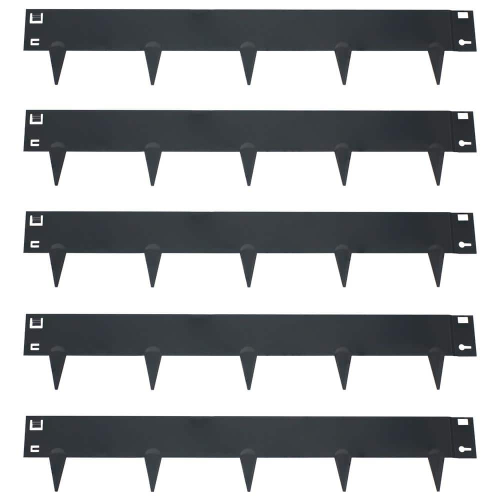 42 in. Gray Steel Metal Landscape Edging Border (Set of 5) - Hercitys