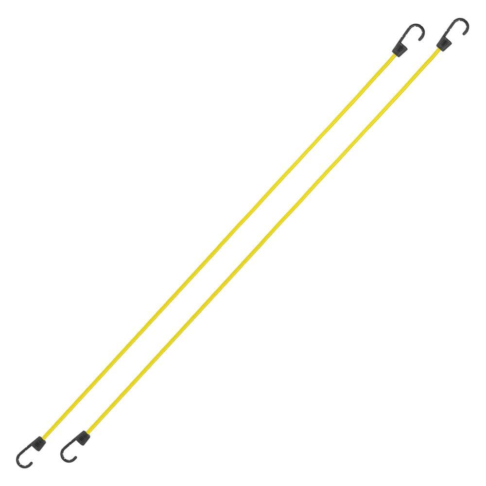 48 in. Standard Yellow Bungee Cord with Hooks – 2 pack - Hercitys