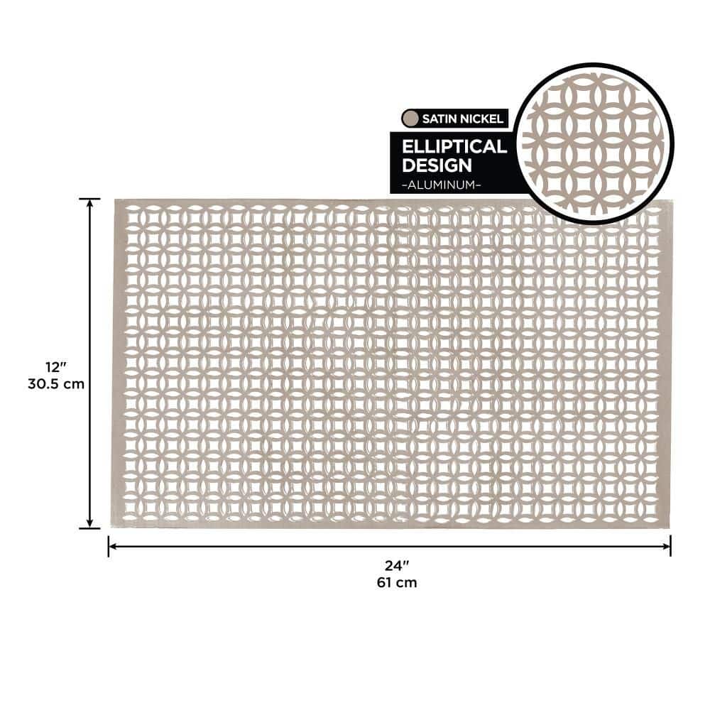 1 ft. x 2 ft. Satin Nick Elliptical Aluminum Sheet - Hercitys