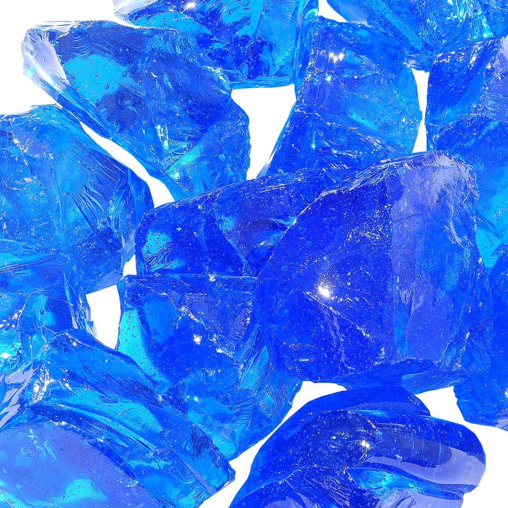 0.36 cu. ft. 2 in. to 4 in. Turquoise Blue Landscape Recycled Glass 20 lbs. Bag - Hercitys