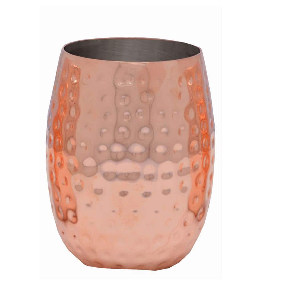 16 oz. Double Wall Hammered Copper Tumbler (4-Pack) - Hercitys