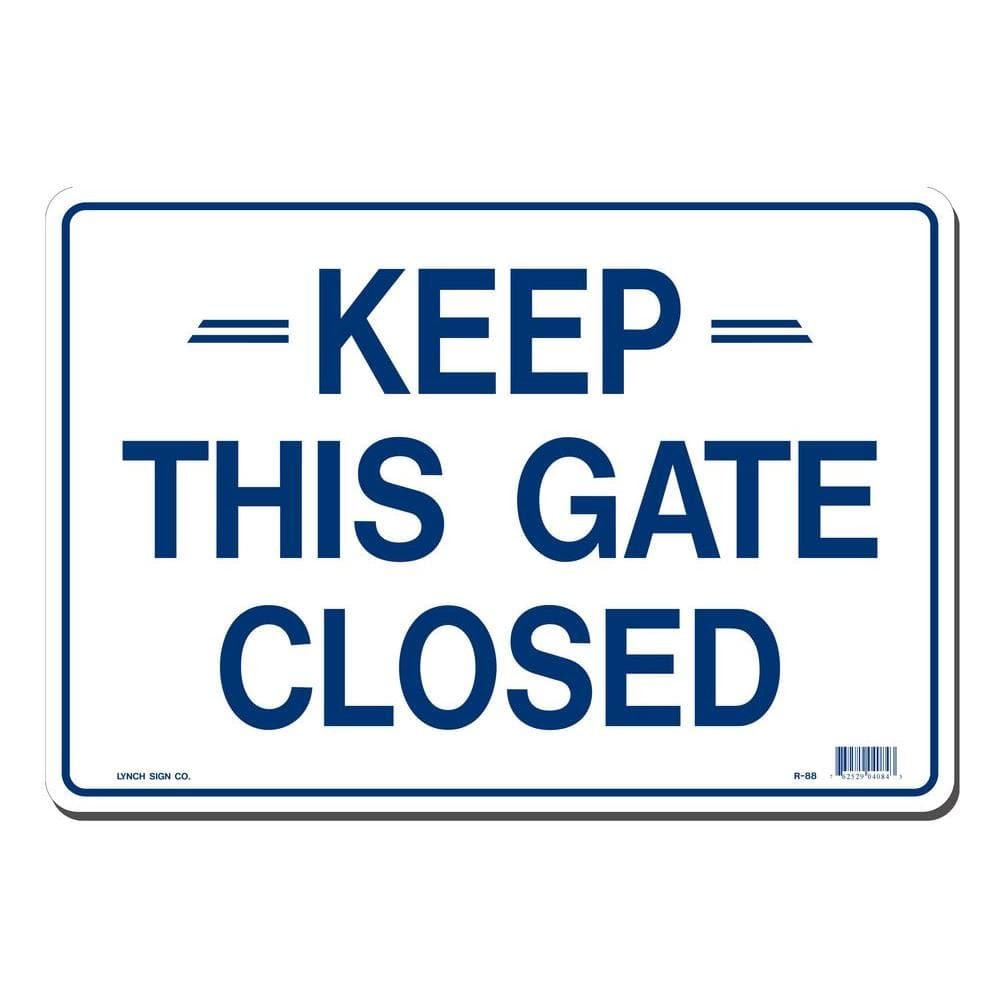 14 in. x 10 in. Keep This Gate Closed Sign Printed on More Durable, Thicker, Longer Lasting Styrene Plastic - Hercitys