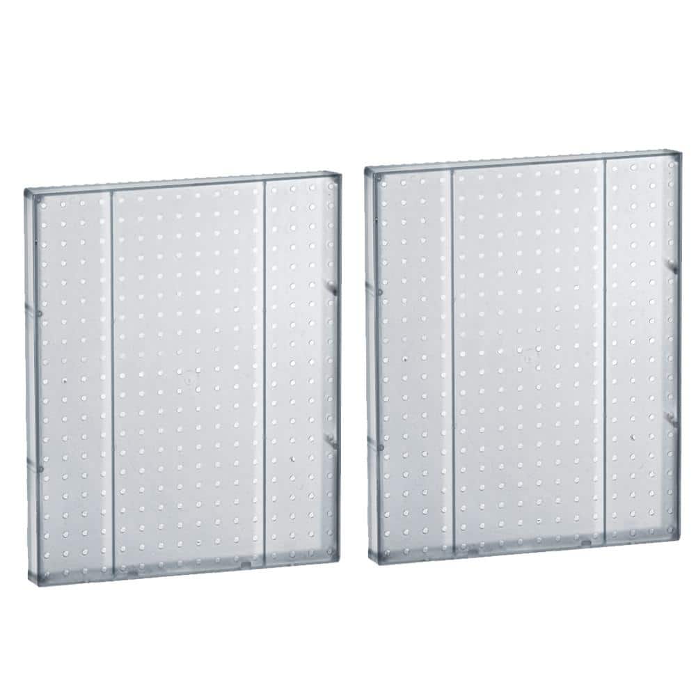 20.25 in H x 16 in W Pegboard Clear Styrene One Sided Panel (2-Pieces per Box) - Hercitys