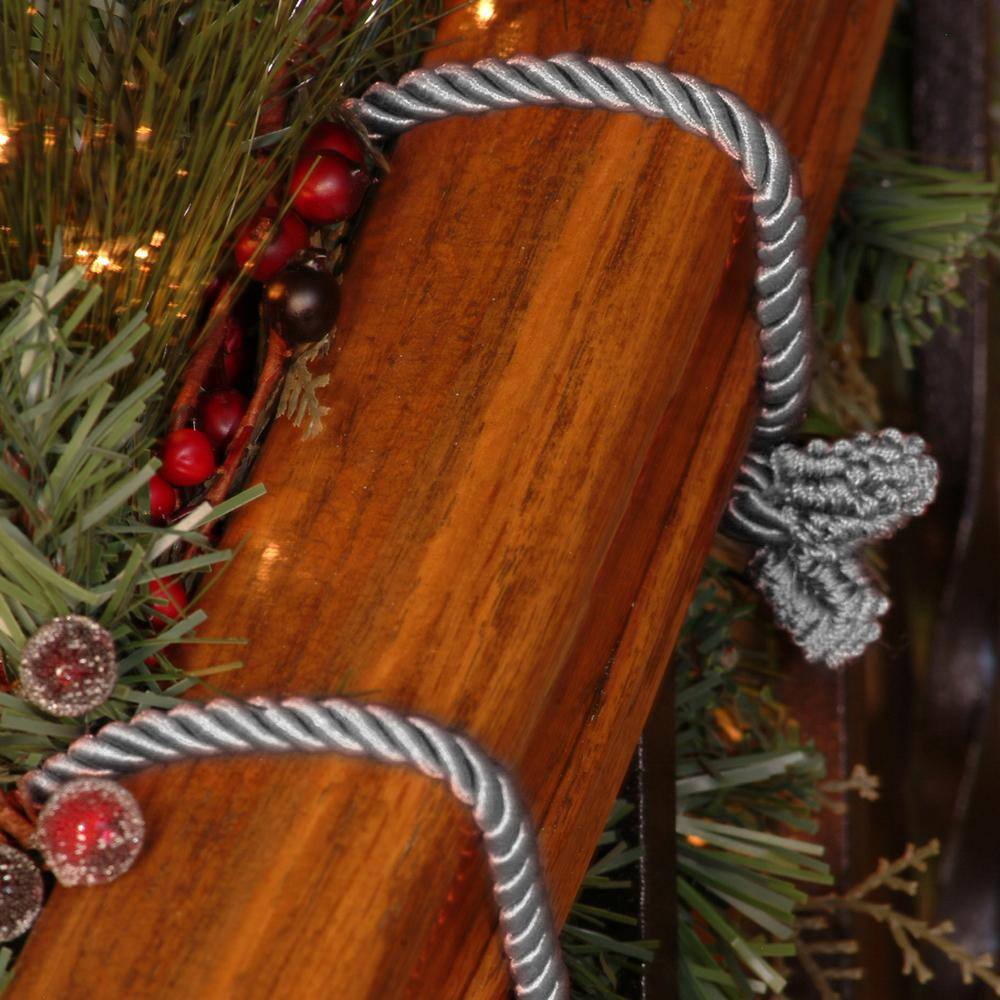 20 in. Artificial Silver Decorative Garland Twist Ties - Hercitys