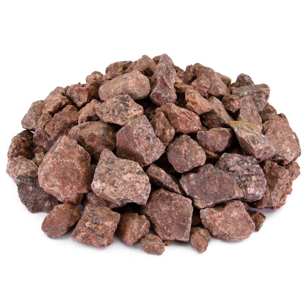 0.25 cu. ft. 3/8 in. Indian Red Crushed Landscape Rock for Gardening, Landscaping, Driveways and Walkways - Hercitys