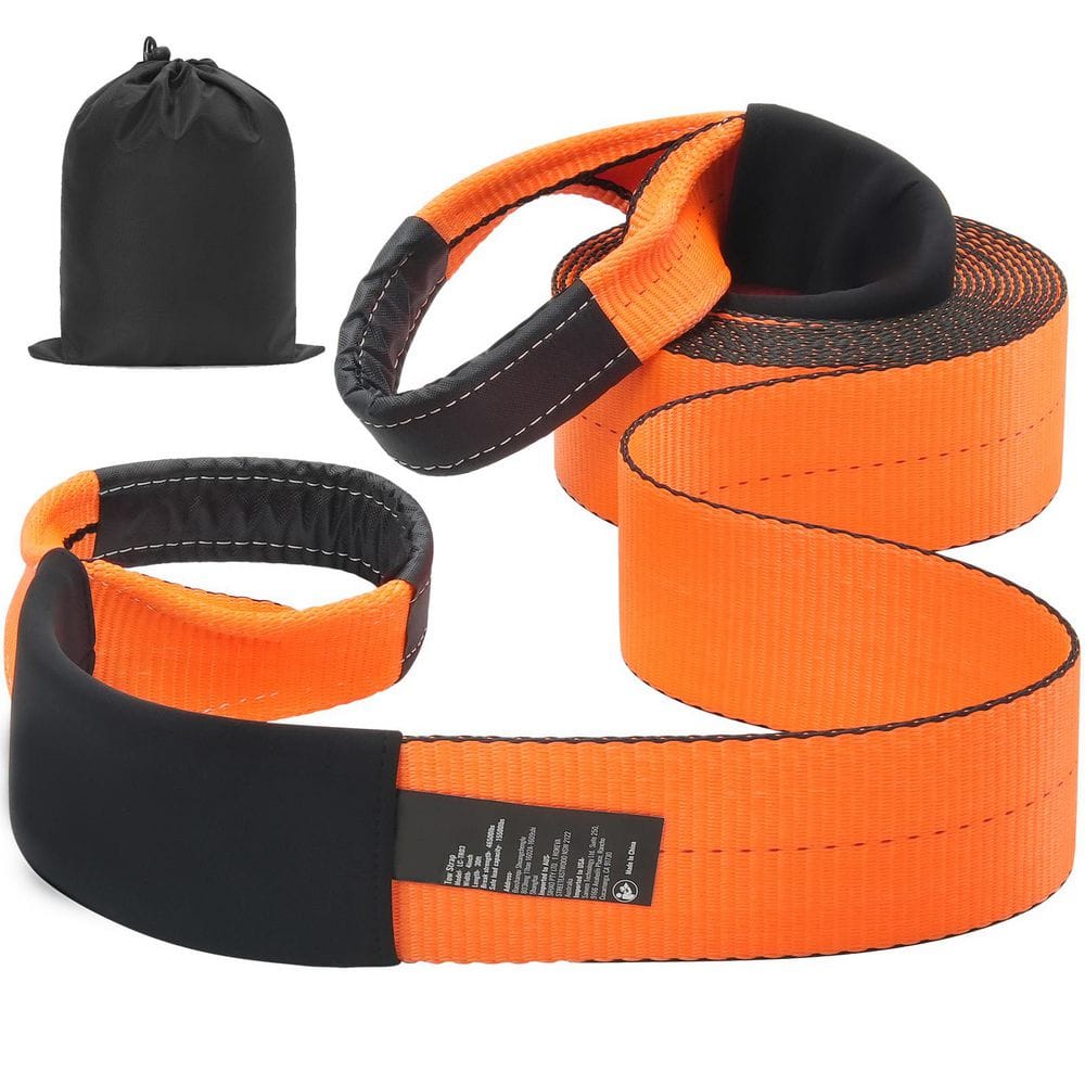 30 in. Recovery Tow Rope 46500 lbs. Heavy-Duty Off Road Snatch Strap Extreme Duty Energy Snatch Strap - Hercitys