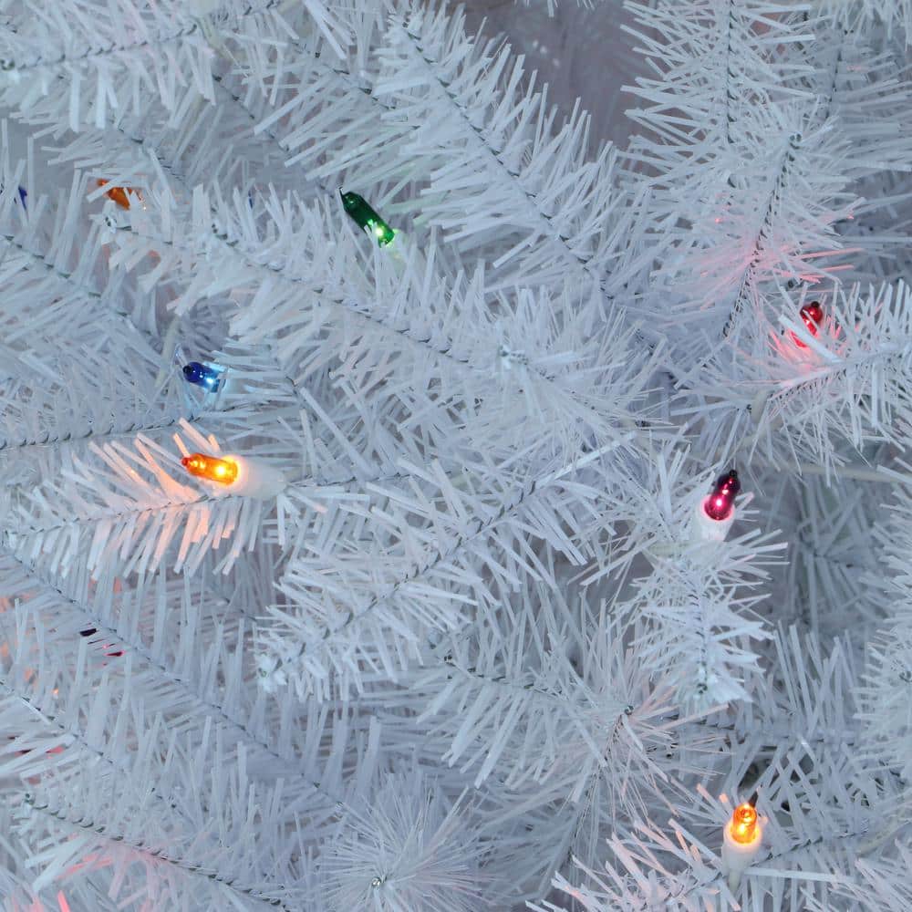 4.5 ft. Prelit Pencil White Fraser Fir Artificial Christmas Tree with 150 Lights - Hercitys