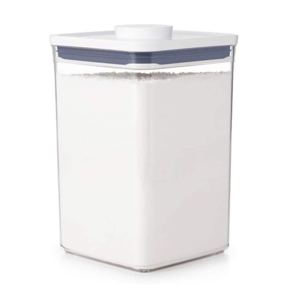 4.4 Qt. Airtight Food Storage in Clear with Lid, Ideal for 5 lbs. Flour or Sugar - Hercitys