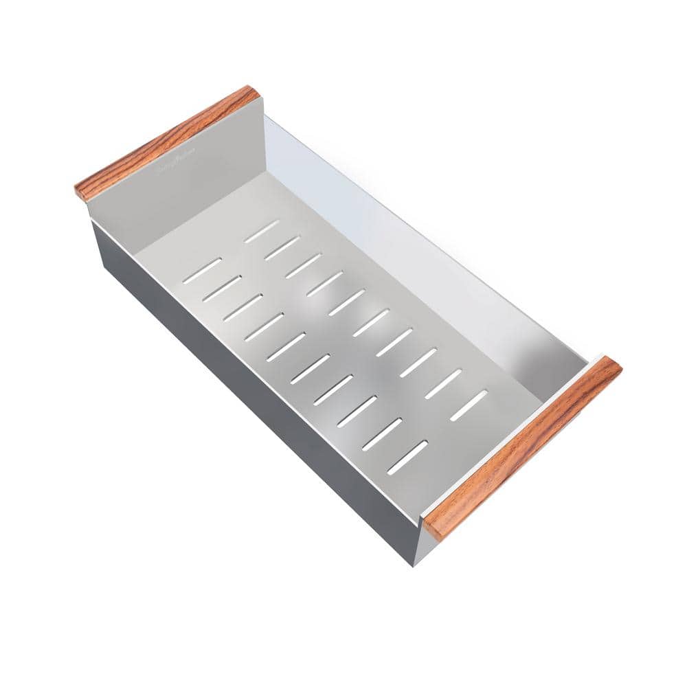 17 in. x 8 in. Stainless Steel Colander - Hercitys