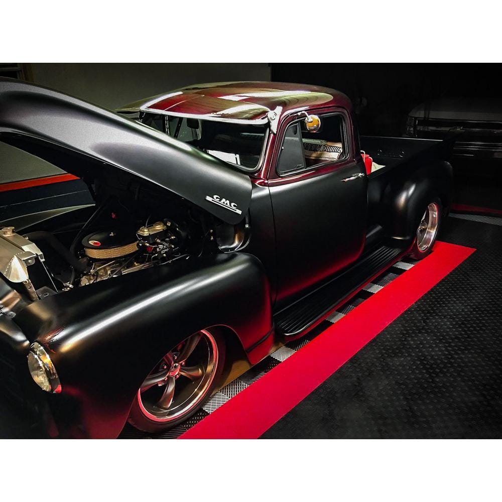 12 in. x 12 in. Diamond Black Modular Tile Garage Flooring (24-Pack) - Hercitys