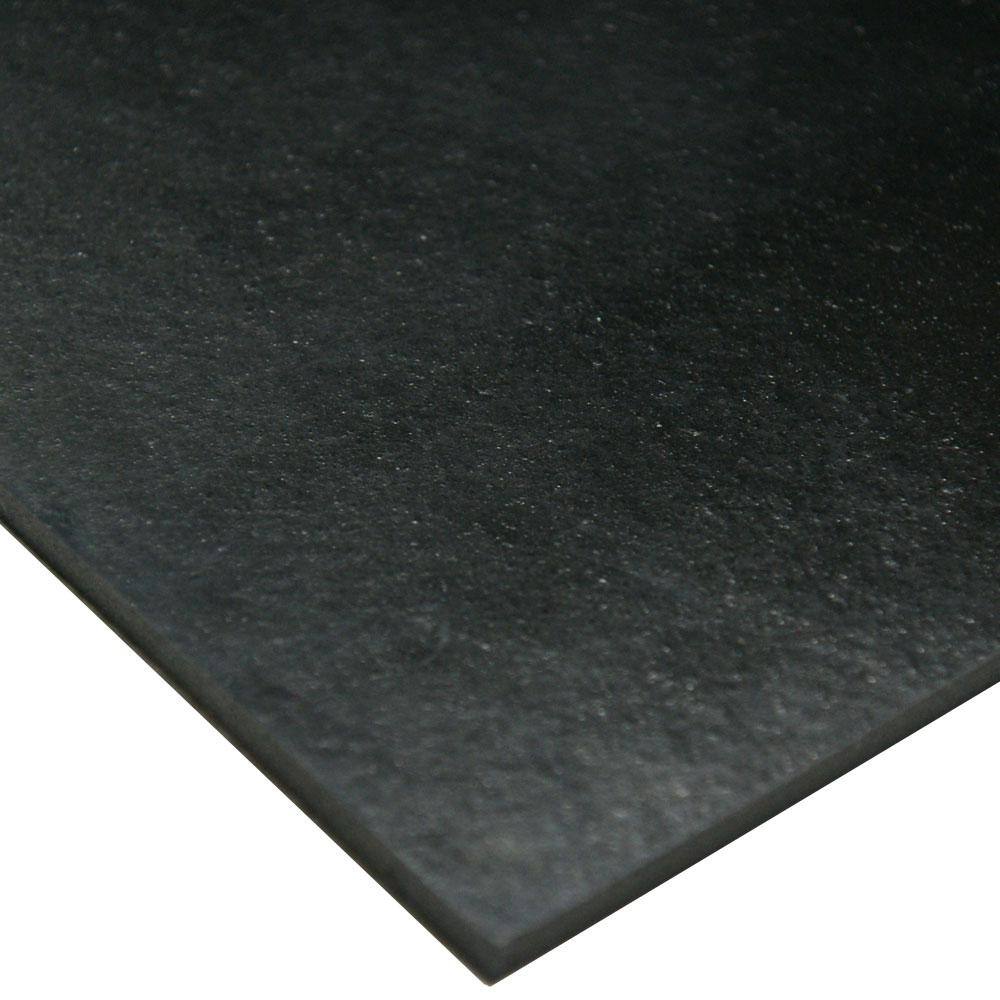 50A Durometer Neoprene Sheet 1 in. Thick x 2 in. Width x 36 in. Length Smooth Finish Black Rubber Sheet (0.5 sq. ft.) - Hercitys