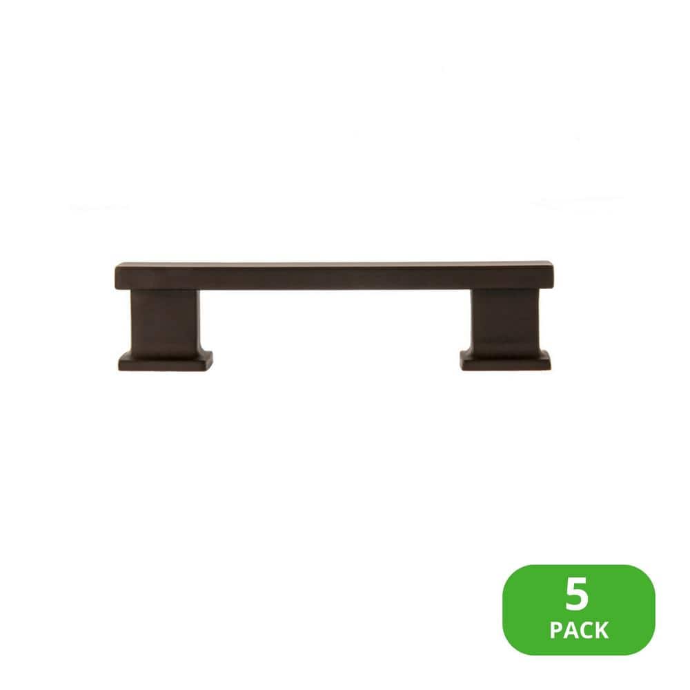 5-Pack High Desert 3-1/2 in. (89 mm) Center-to-Center Classic Oil Rubbed Bronze Bar Drawer Pull - Hercitys