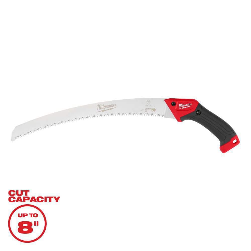 14 in. High Carbon Steel Blade Fixed Pruning Saw with Ergonomic Handle and Reversible Scabbard - Hercitys