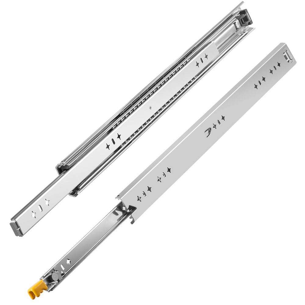24 in. Drawer Slides 250 lb. Load Capacity Three Section Full Extension Drawer Slides (2-Pack) - Hercitys