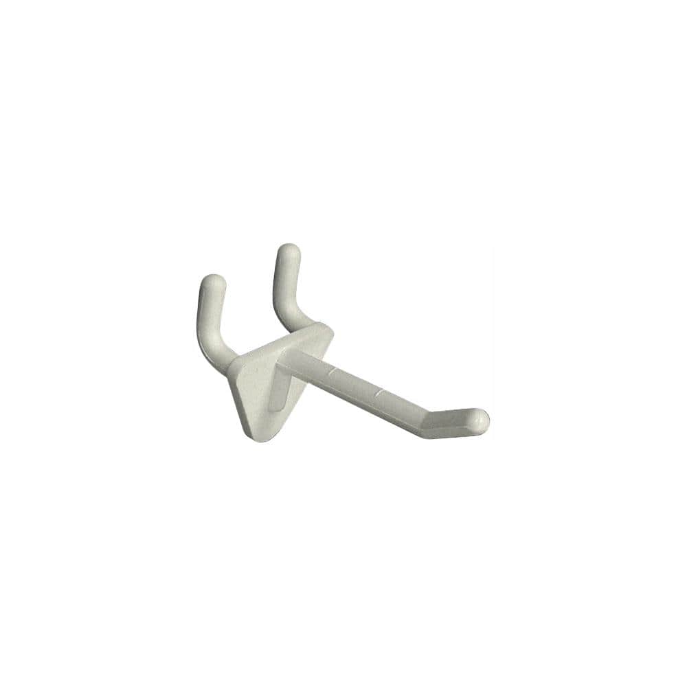 2 in. White Glass Filled Nylon Hook (50-Pack) - Hercitys