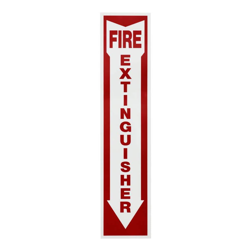 4 in. x 18 in. Glow-in-the-Dark Fire Extinguisher Sign - Hercitys