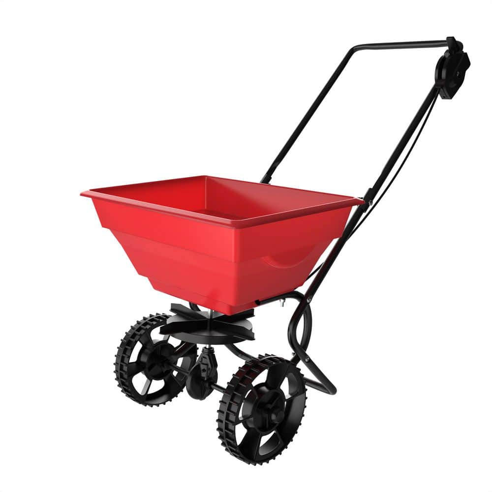 25 lbs. Capacity Walk-Behind Broadcast Fertilizer Spreader, Garden Seeder for Seed, Fertilizer and Ice Melt - Hercitys