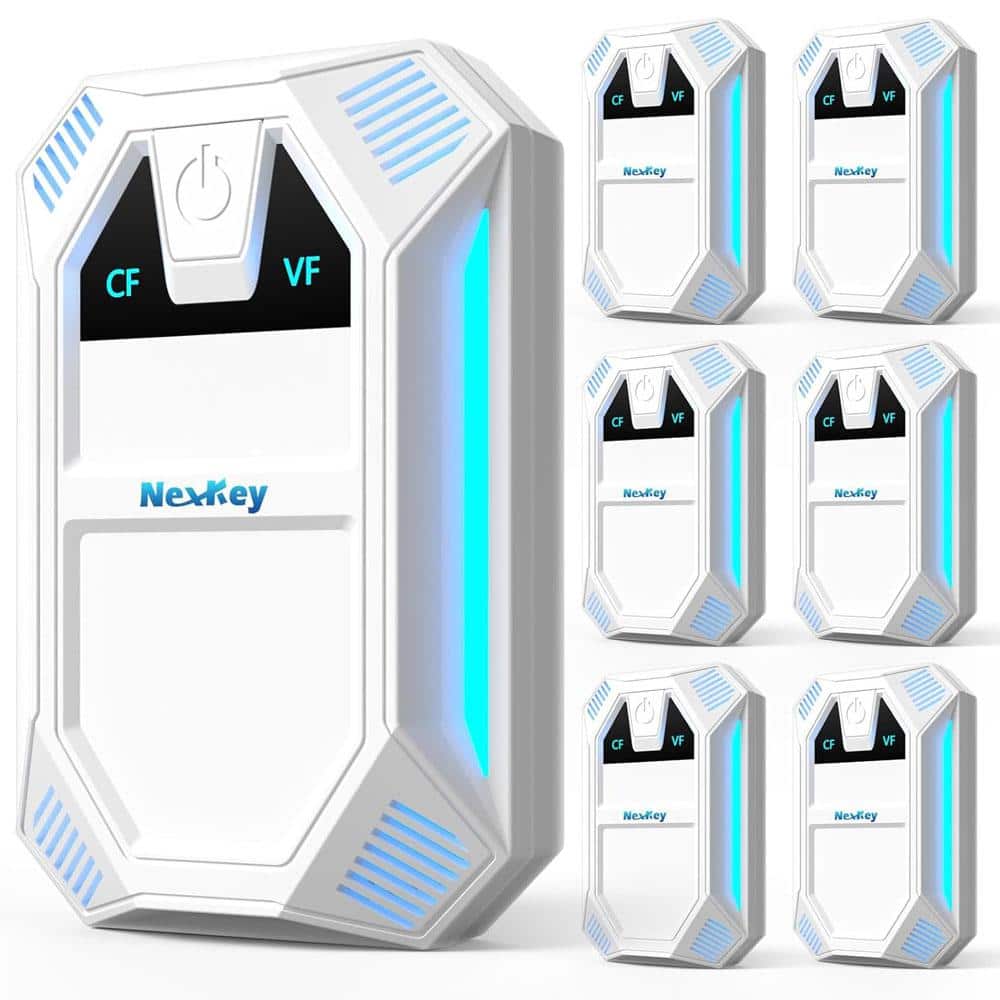 3-5-Watt White Ultrasonic Indoor Pest Control Repellent with 2-Mode Switching for Mice, Roach, Mosquito (6-Pack) - Hercitys