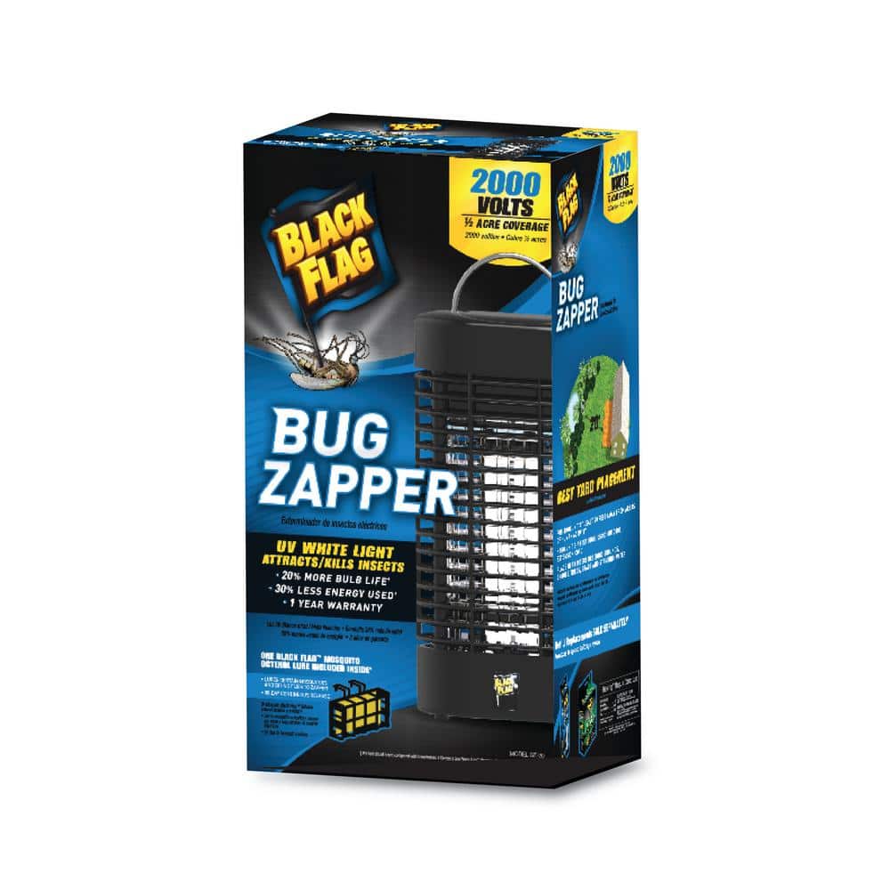 2000-Volt 1/2 acre Bug Zapper Insect Killer, Includes Black Flag Mosquito Octenol Lure - Hercitys