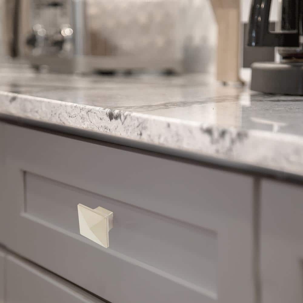 1.26 in. Crown Brushed Nickel Cabinet Knob (10-Pack) - Hercitys