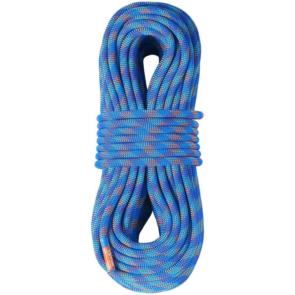 10.2 mm Dynamic Climbing Rope, 60 m, 197 ft. Outdoor Rock Climbing Rope 25 KN Breaking Tension, Stretchable Fiber Rope - Hercitys