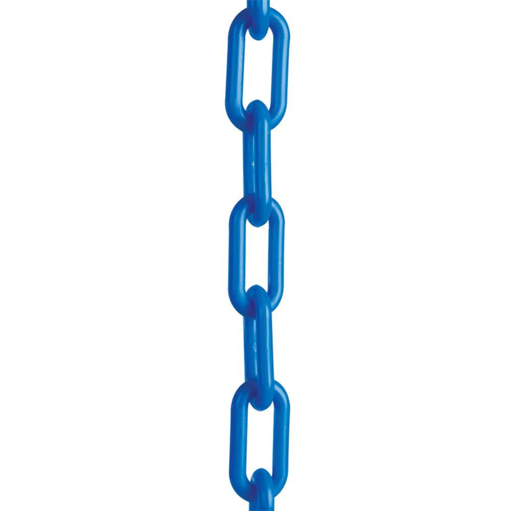 1 in. (#4, 25 mm) x 25 ft. Blue Plastic Chain - Hercitys
