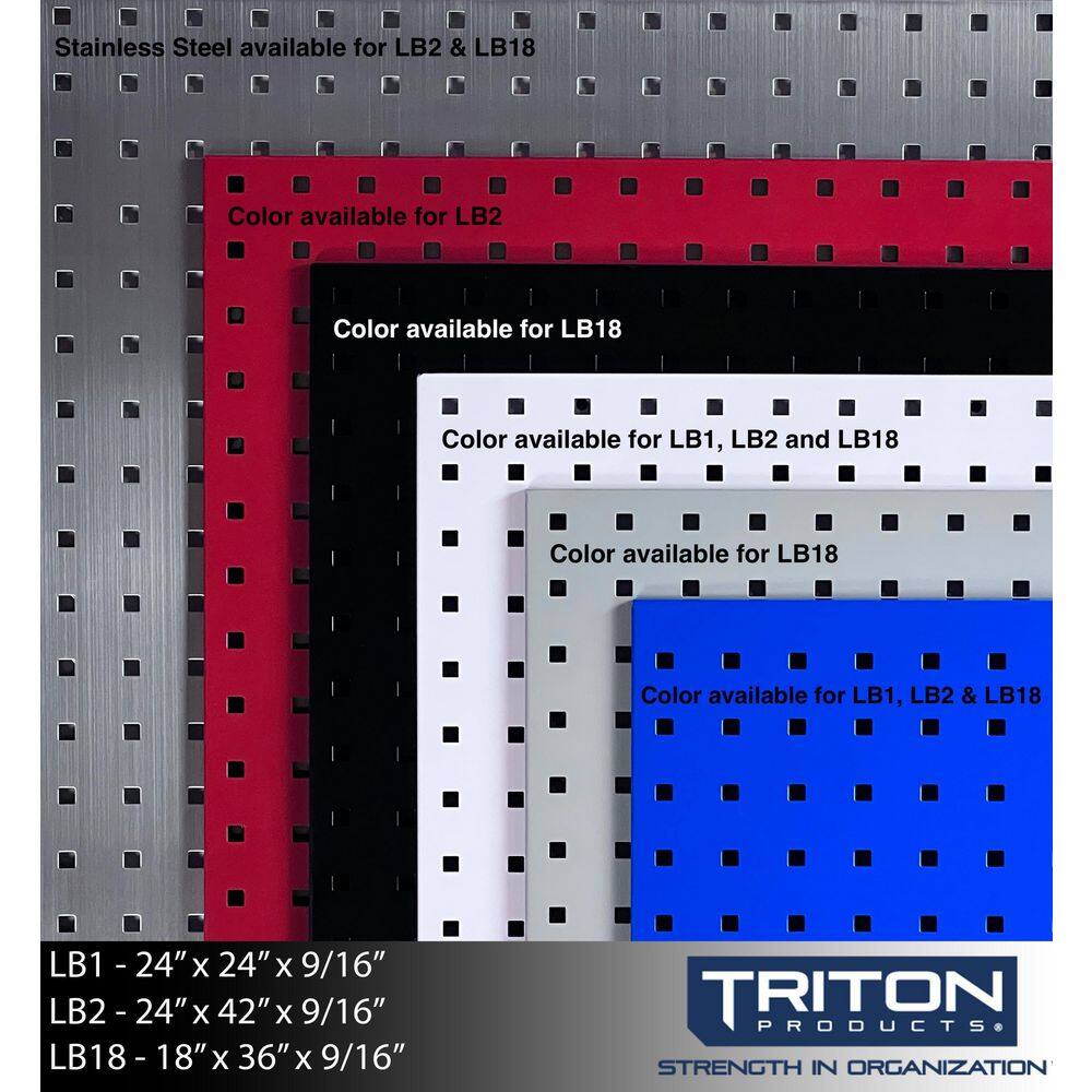 (2) 18 in. W x 36 in. H x 9/16 in. D Blue Epoxy, 18-Gauge Steel Square Hole Pegboards - Hercitys