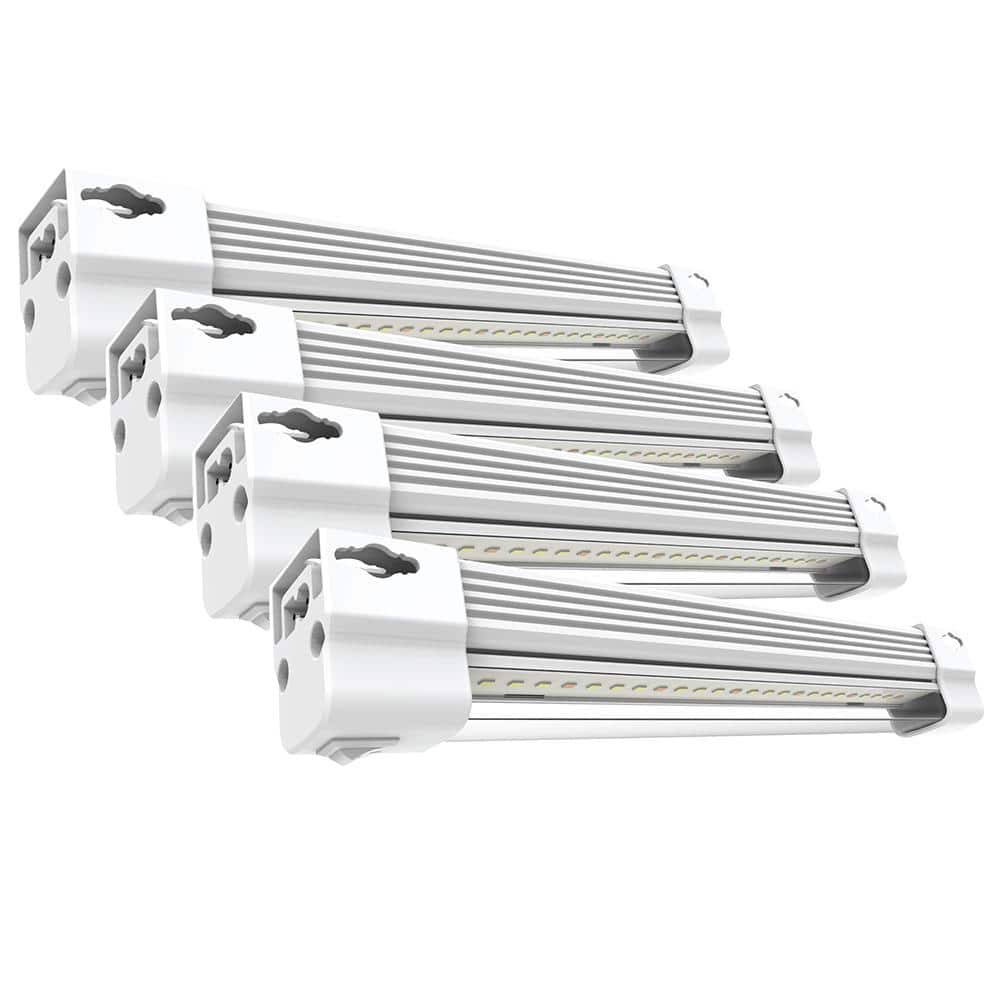 1 ft. 13.5W Vertical Mount White Full Spectrum LED Non-Dimmable Indoor Linkable Plant Grow Light Strip Daylight (4-Pack) - Hercitys