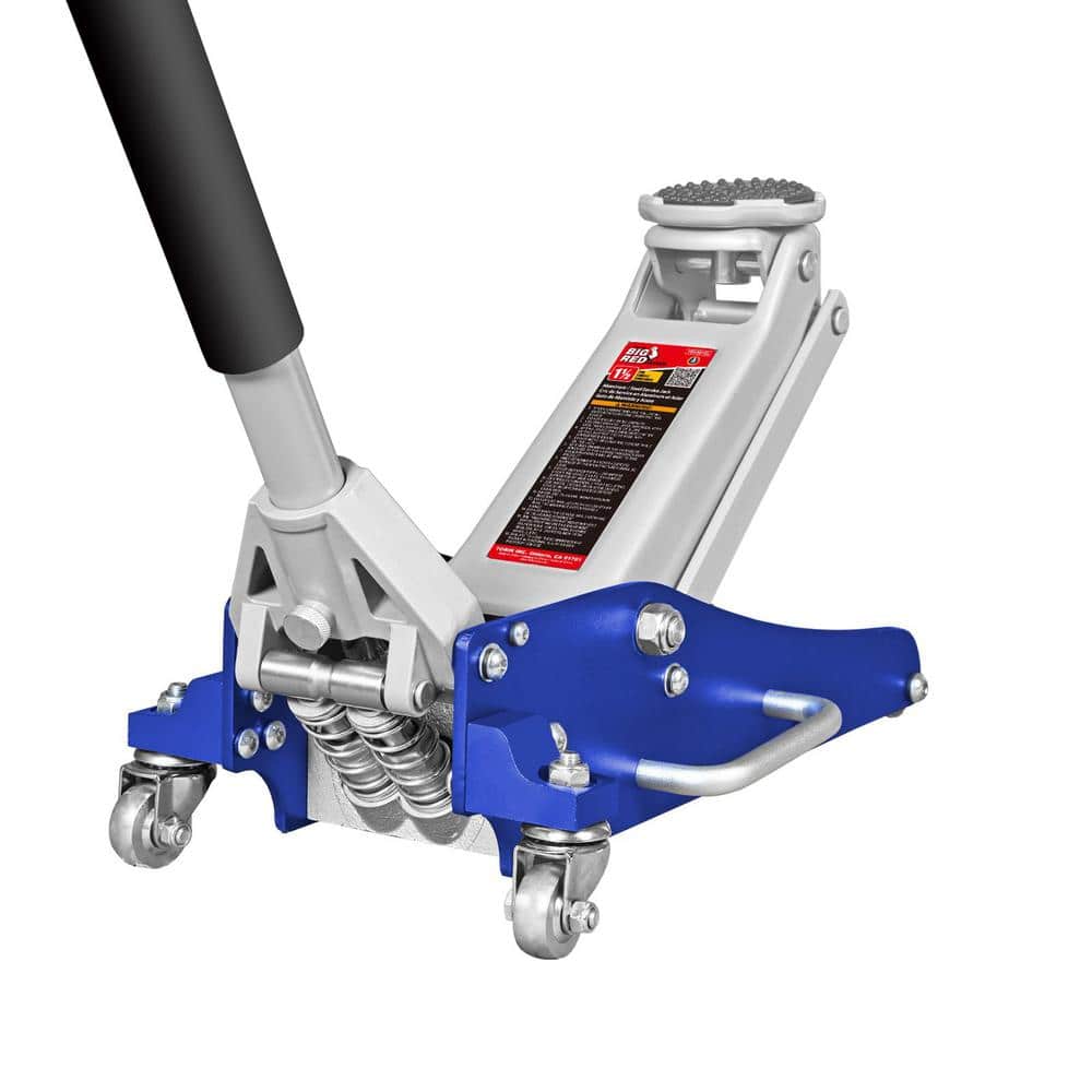 1.5-Ton Low-Profile Aluminum and Steel Floor Jack with Dual Piston Speedy Lift - Hercitys