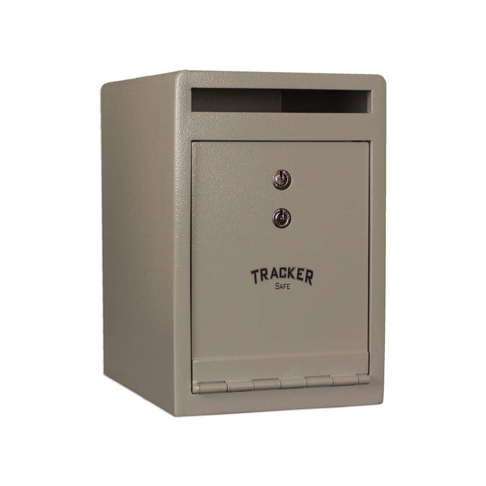 0.46 cu. ft. Steel Deposit Safe with Key Lock, White - Hercitys