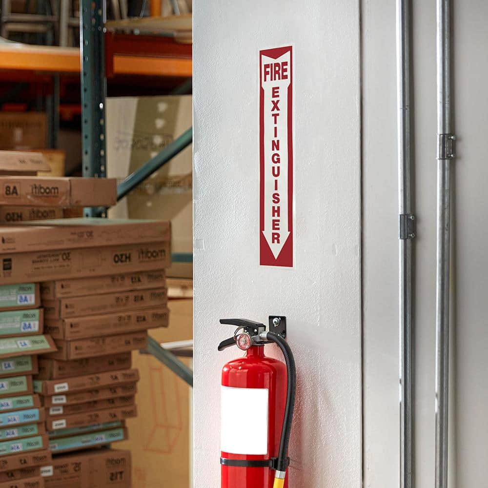 4 in. x 18 in. Glow-in-the-Dark Fire Extinguisher Sign - Hercitys