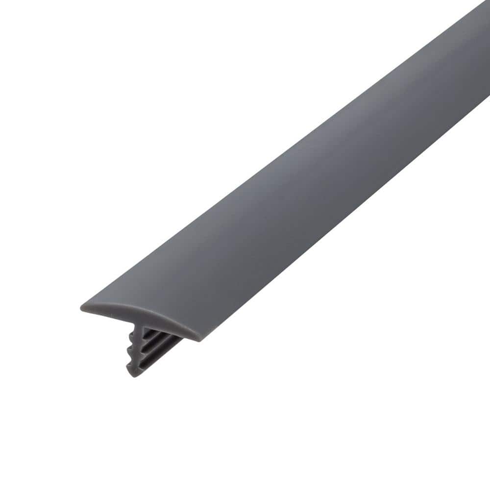 5/8 in. Storm Grey Flexible Polyethylene Center Barb Hobbyist Pack Bumper Tee Moulding Edging 25 ft. long Coil - Hercitys