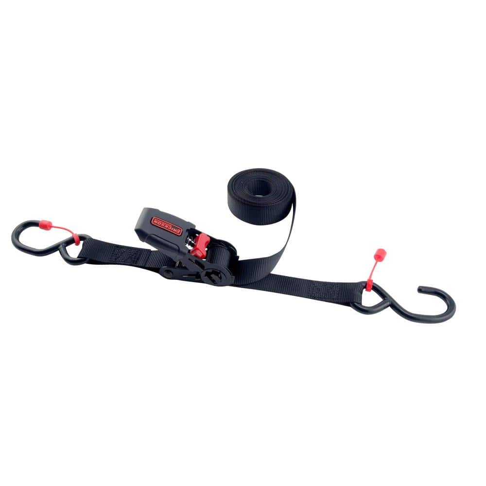 15 ft. x 1 in. Ratchet Strap with Cap Locks (4-Pack) - Hercitys