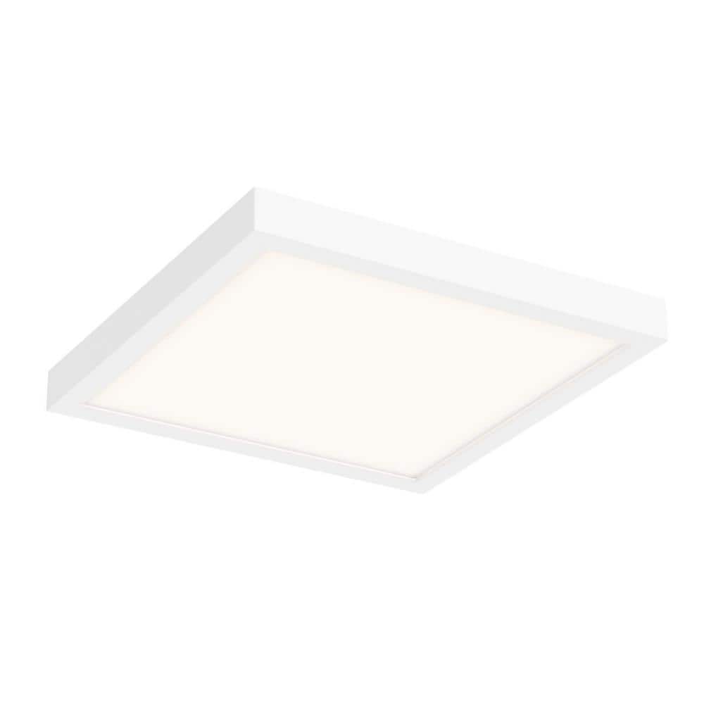 14 in. White Square Indoor/Outdoor Selectable LED Flush Mount - Hercitys