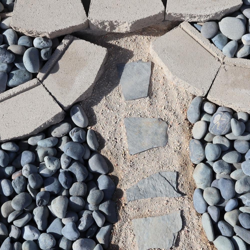 0.50 cu. ft. 40 lbs. 2 in. to 4 in. Large Black Mexican Beach Pebble - Hercitys