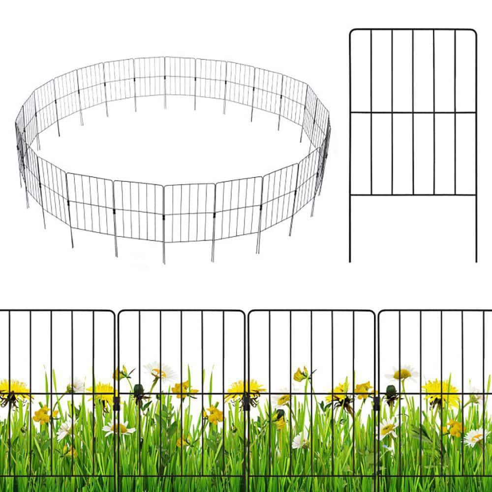 25 Pack Rustproof Decorative Garden Fence Set for Dog Flower bed Garden Fence.metal - Hercitys