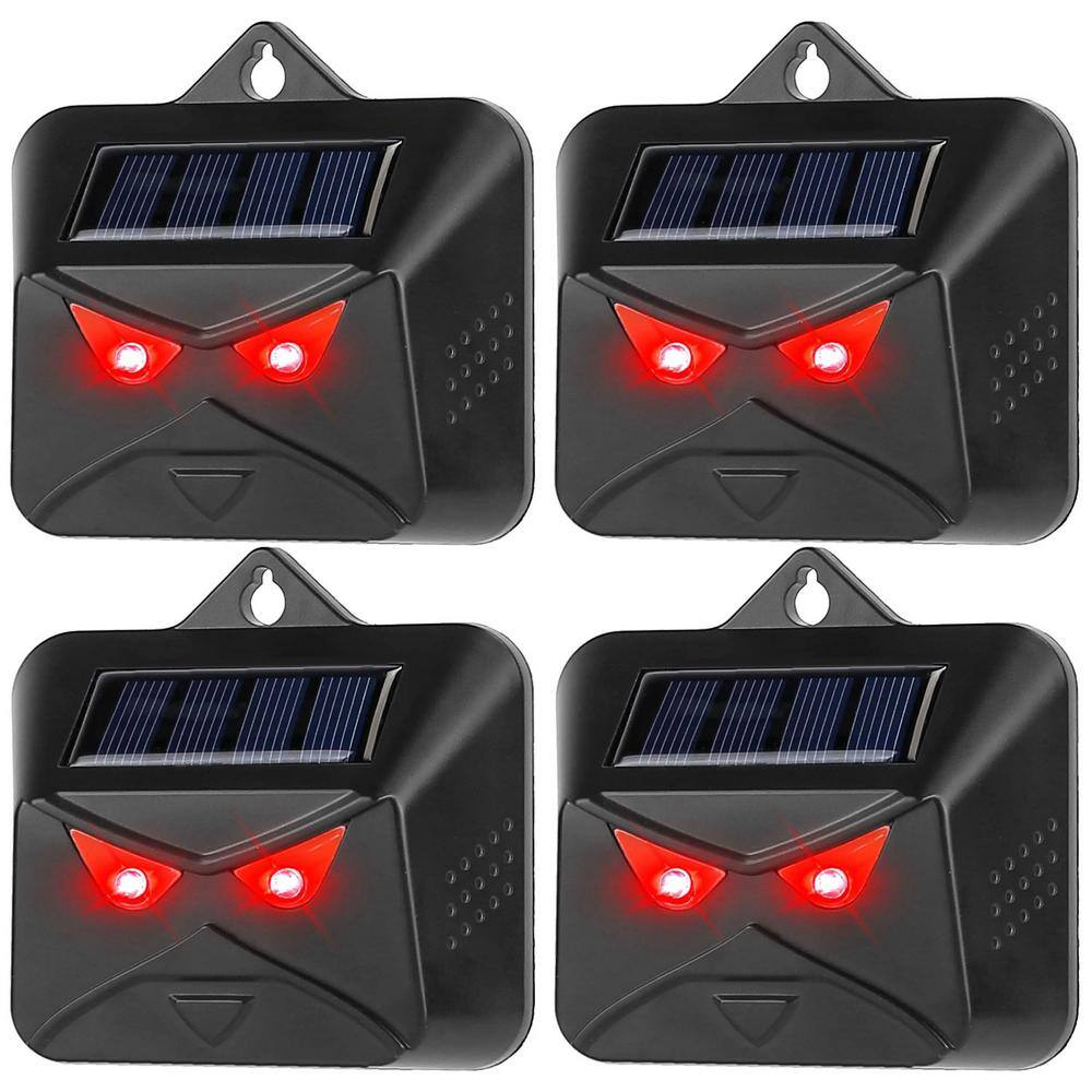 4-Pcs Solar Predator Control Light, Animal Repeller for Outdoor with 4 Red LED Light - Hercitys