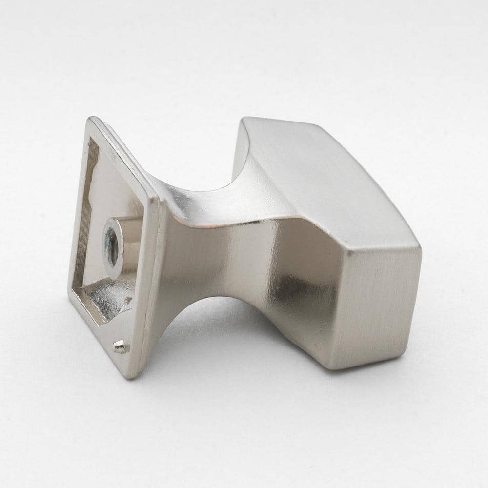 1-1/8 in. Satin Nickel Deco Rectangle Cabinet Knobs (10-Pack) - Hercitys