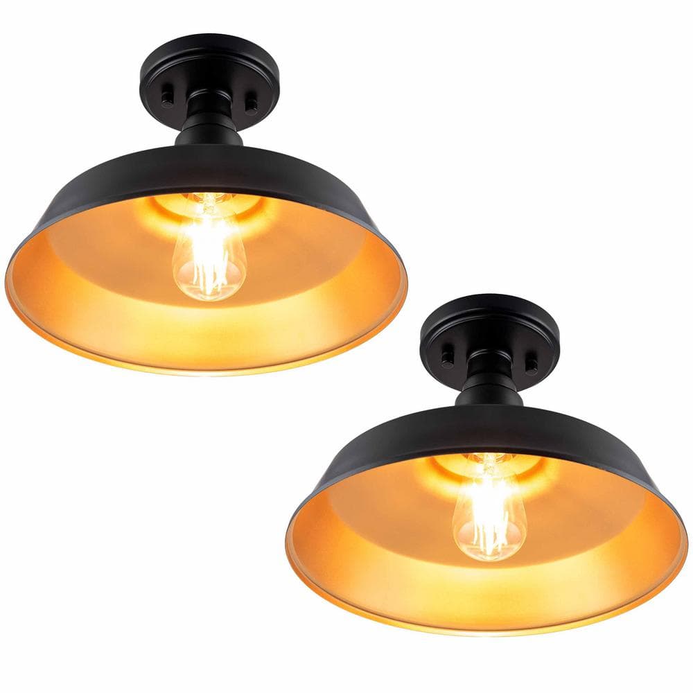 1- Light Dark Bronze Outdoor Semi Flush Mount (2-Pack) - Hercitys