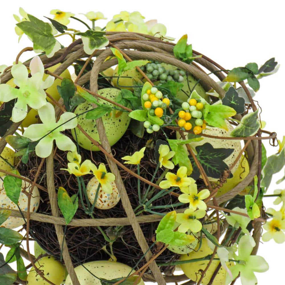 26 in. Flowers and Eggs Ball Topiary - Hercitys
