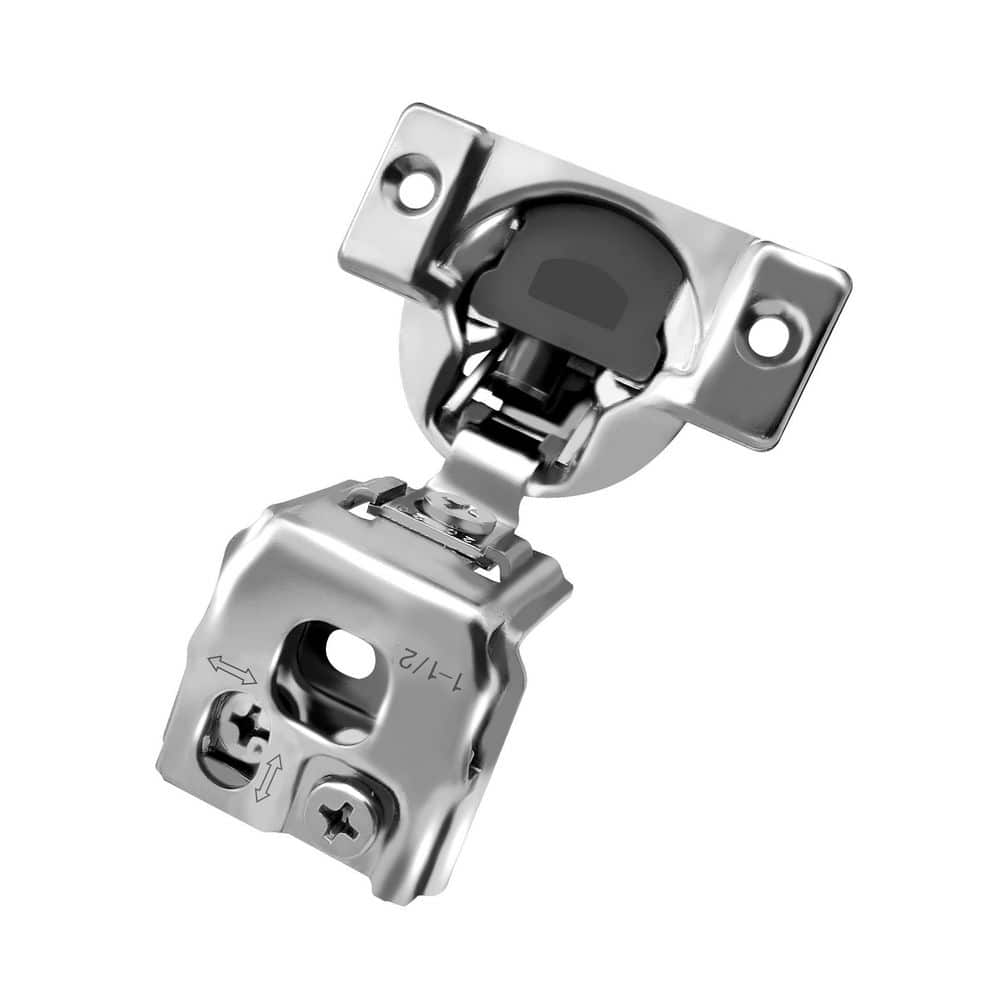 105-Degree 1-1/2 in. (35 mm) Overlay Soft Close Face Frame Cabinet Hinges with Installation Screws (15-Pairs) - Hercitys