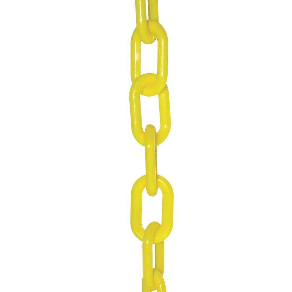 2 in. (#8, 51 mm) x 50 ft. HD Yellow Plastic Chain - Hercitys
