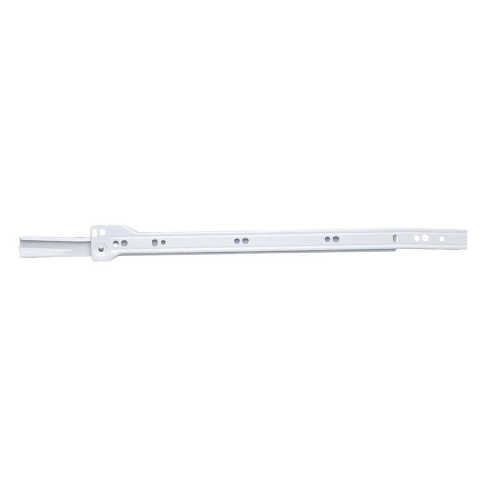 22 in. White 3/4 Extension Side Mount Drawer Slide (5-Pairs) - Hercitys