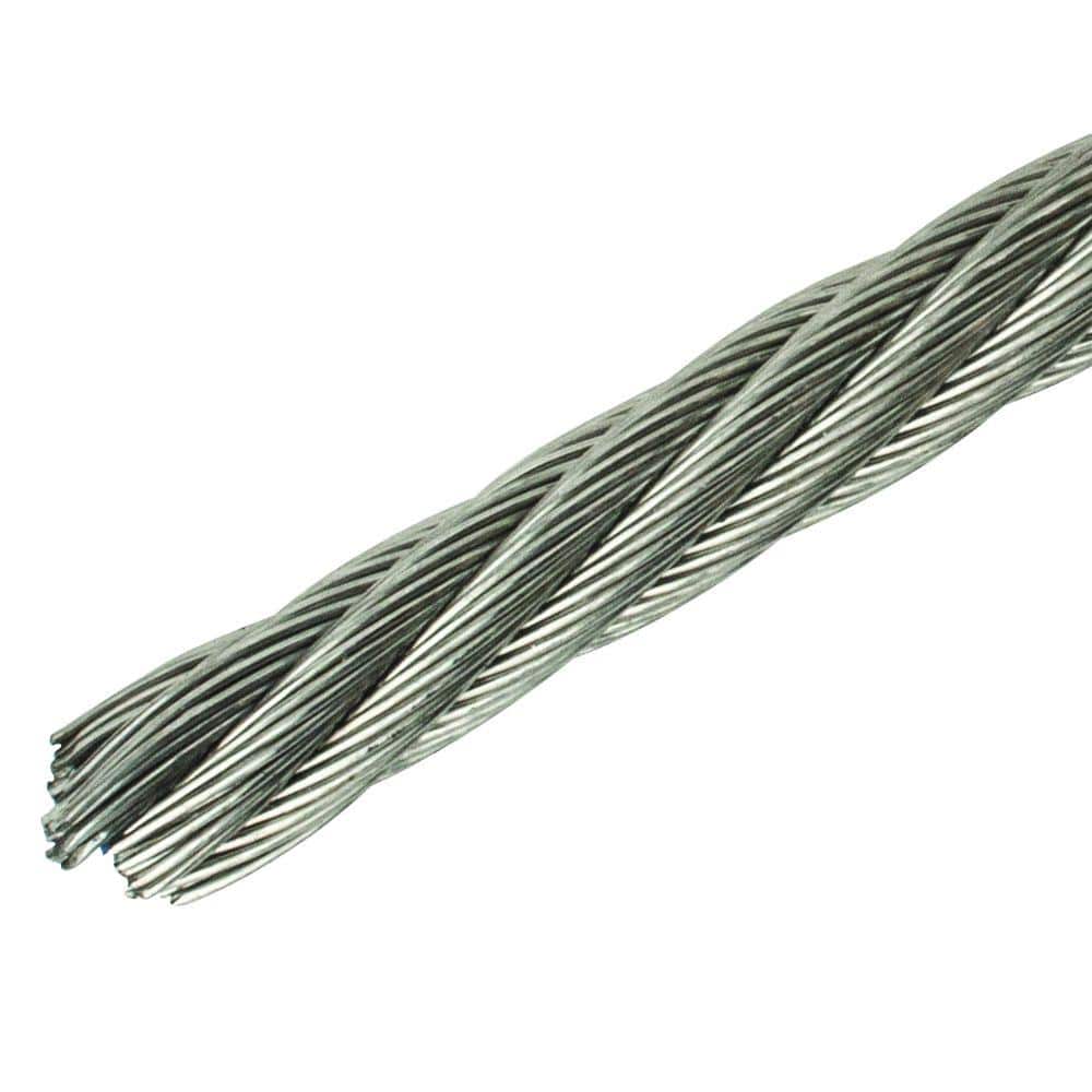 5/16 in. x 150 ft. Stainless Steel Uncoated Wire Rope - Hercitys